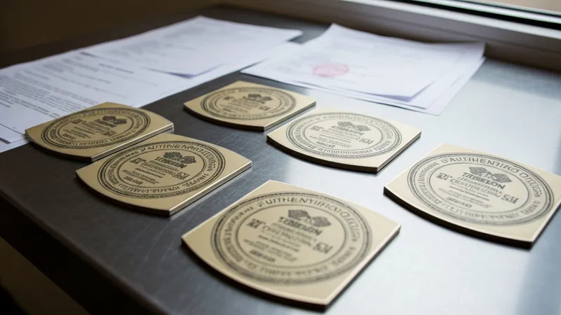 Certification des plaques