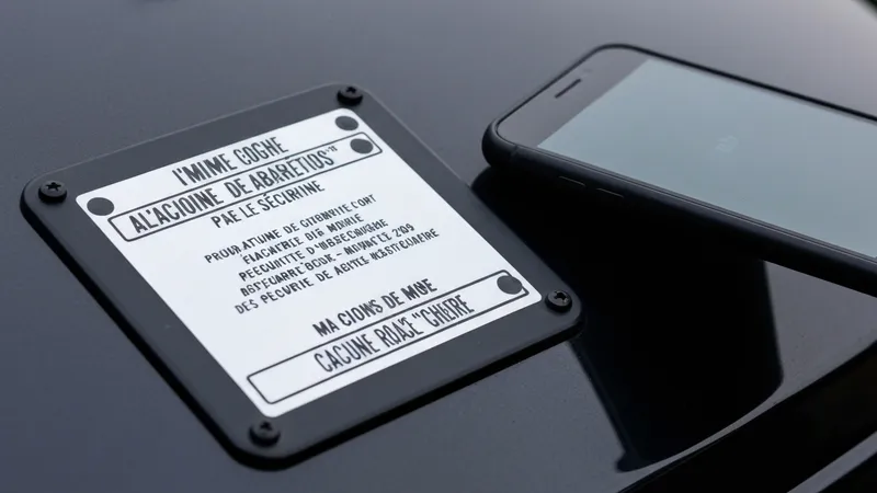 Sécurité numérique des plaques